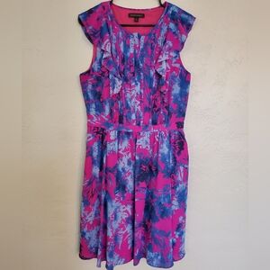Banana Republic Pink and Blue Midi Dress